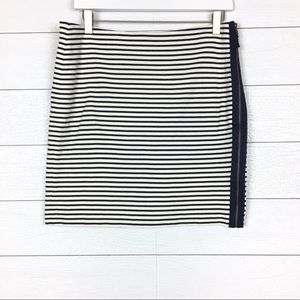 Madewell Striped Side Zipper Mini Skirt - Size L